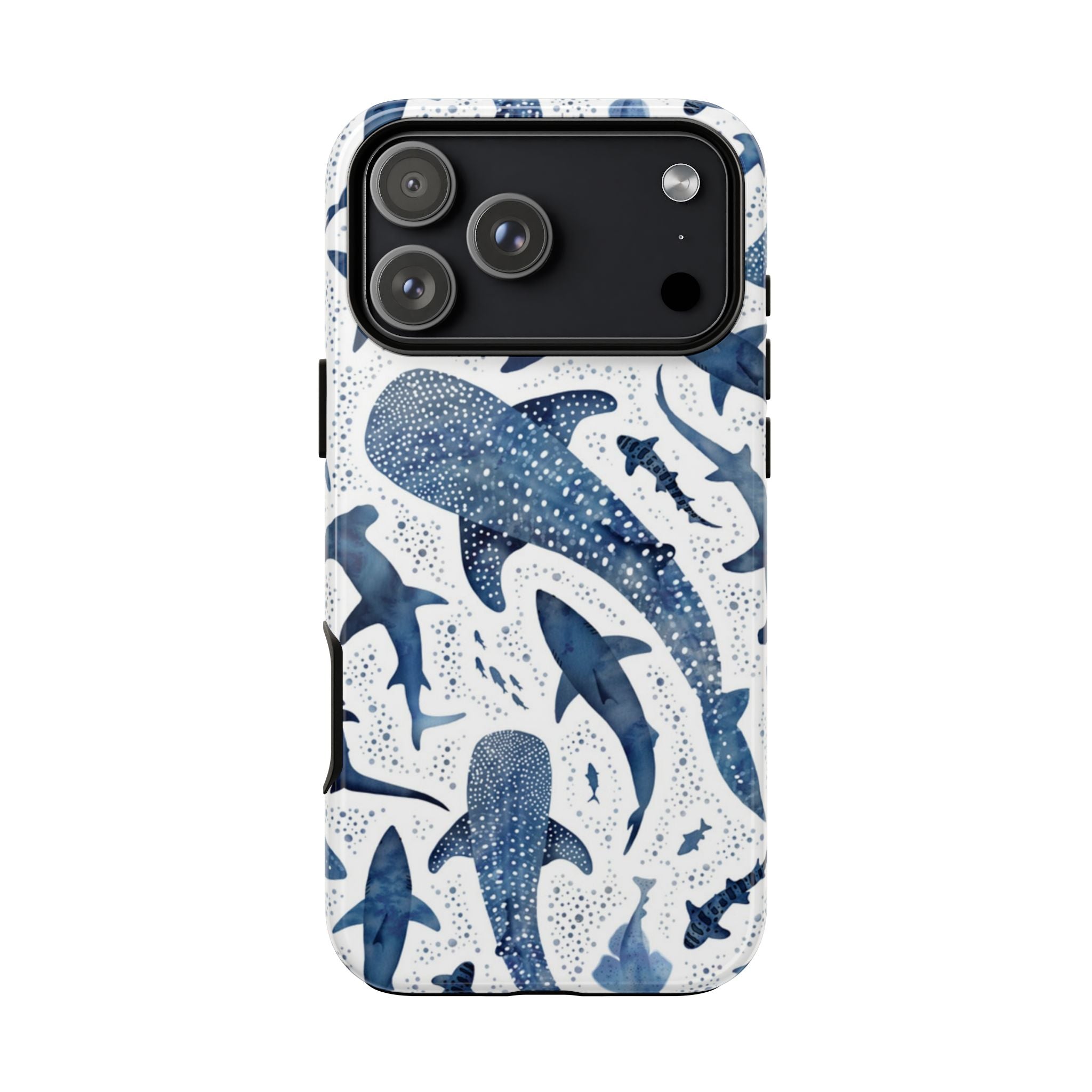 Blue Watercolour Whale Shark Tough Cases