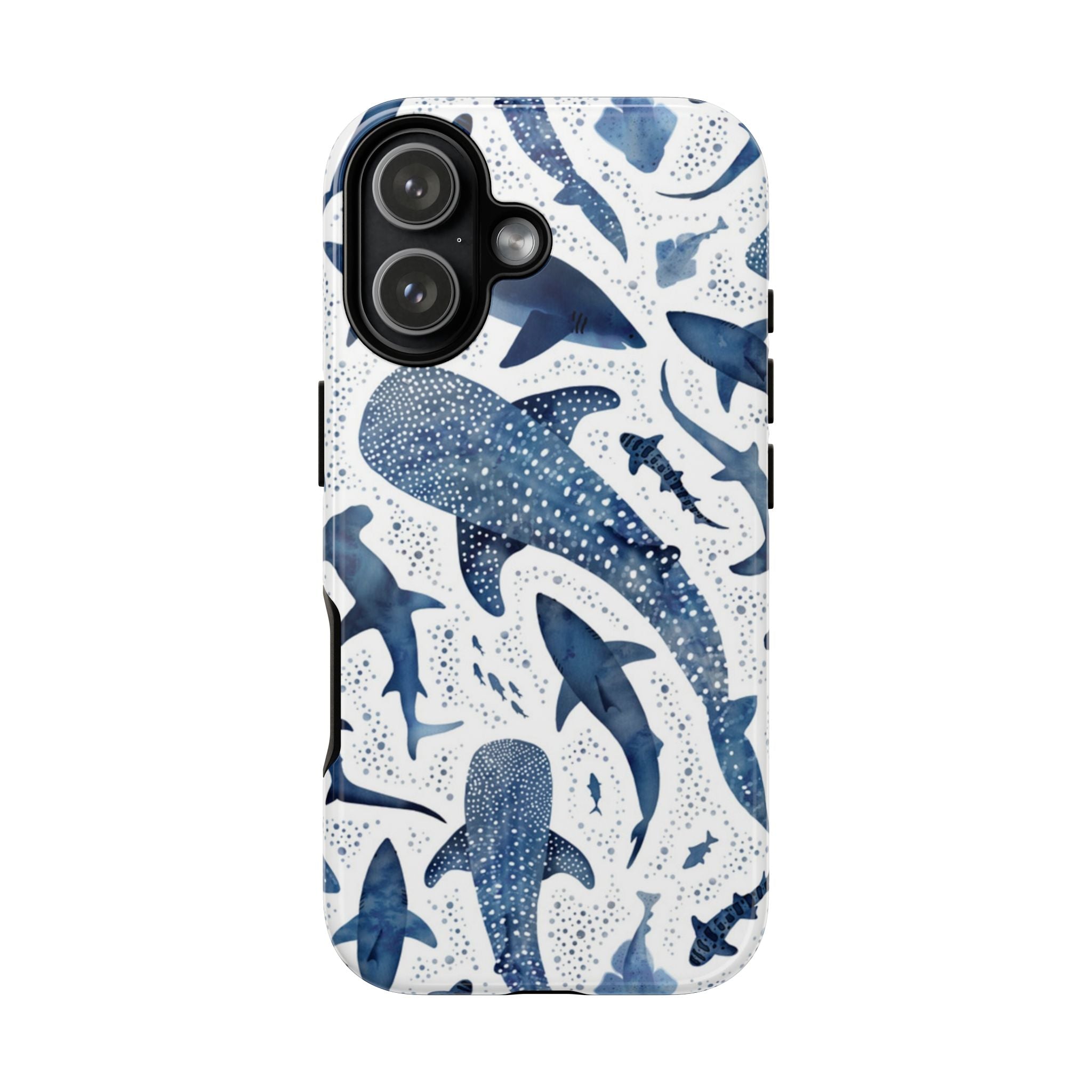 Blue Watercolour Whale Shark Tough Cases