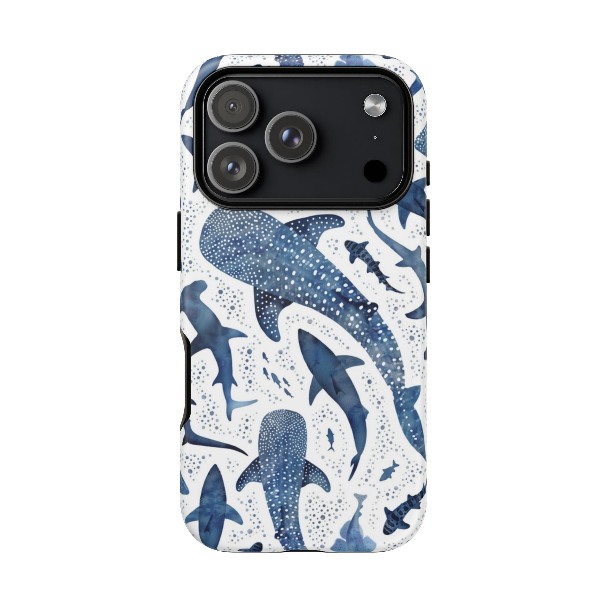 Blue Watercolour Whale Shark Tough Cases