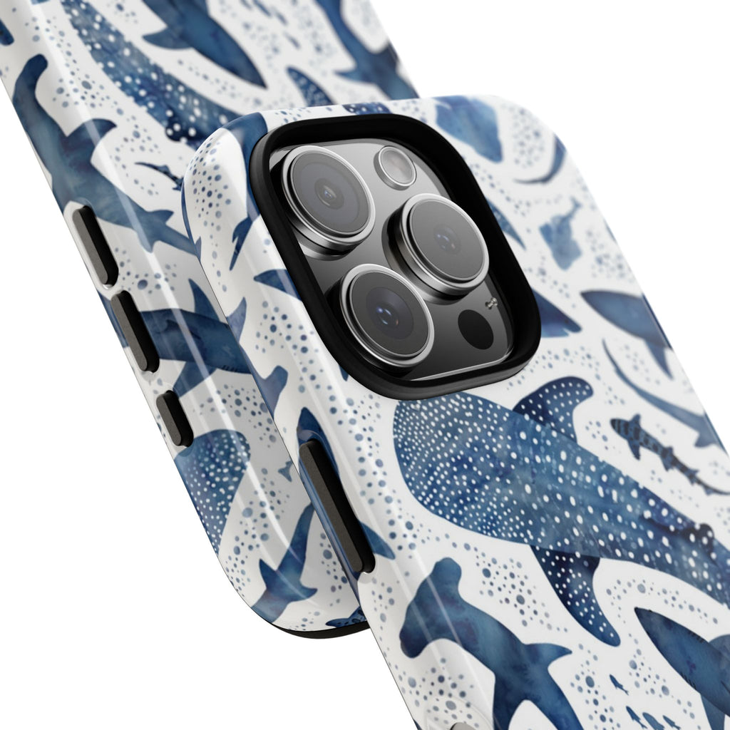 Blue Watercolour Whale Shark Tough Cases