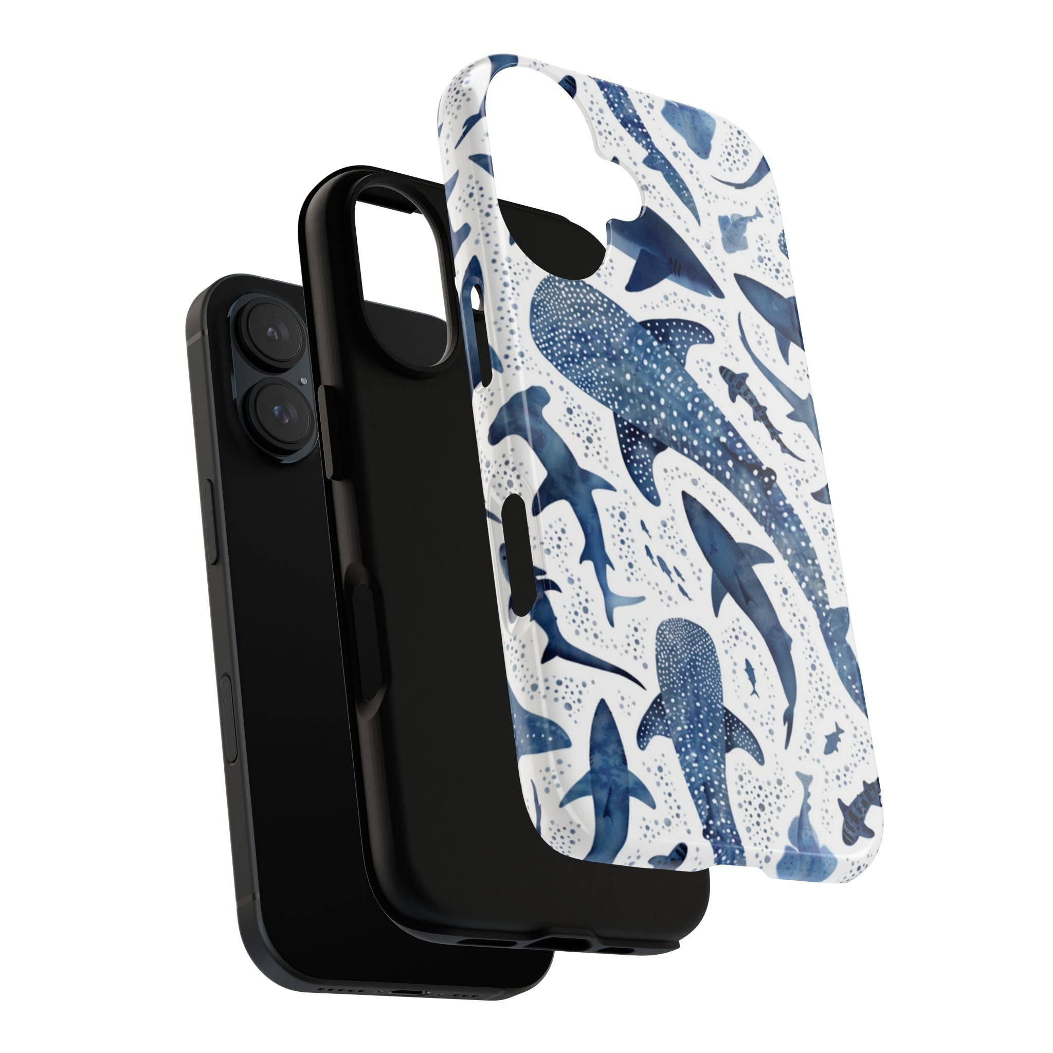 Blue Watercolour Whale Shark Tough Cases
