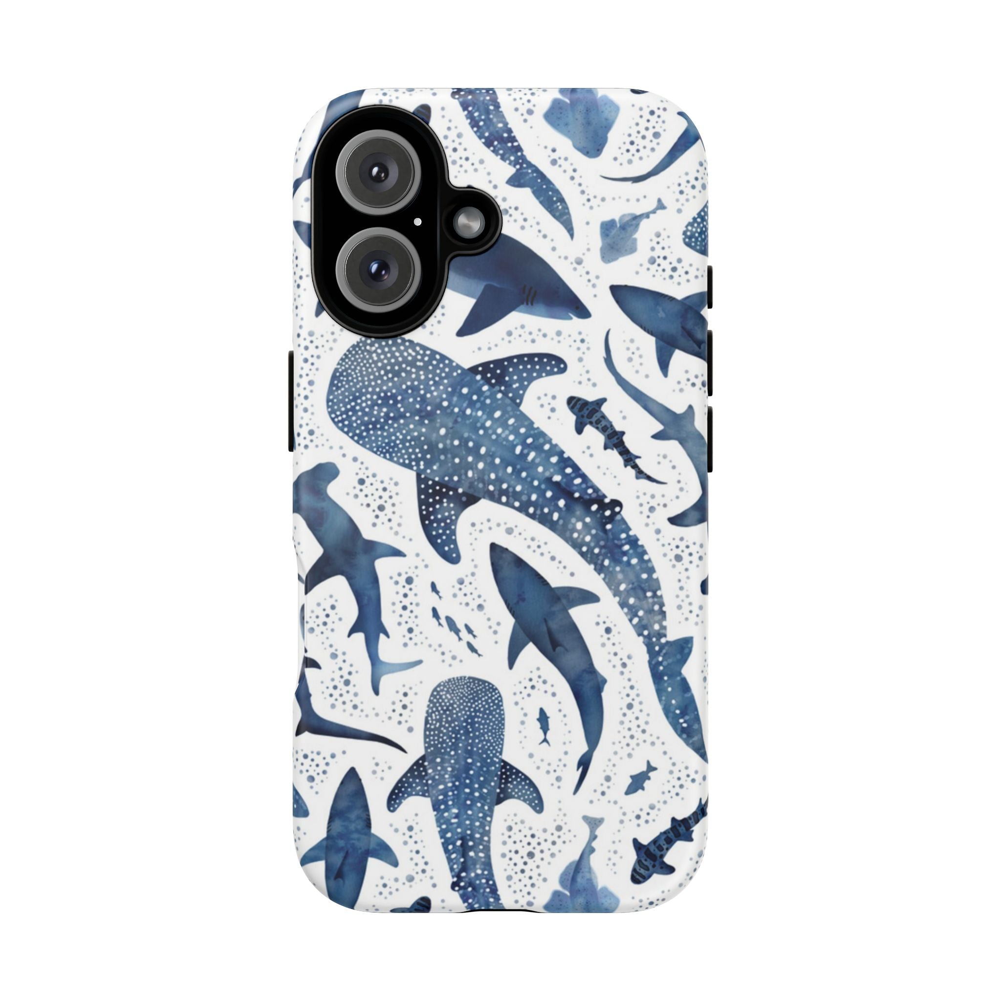 Blue Watercolour Whale Shark Tough Cases