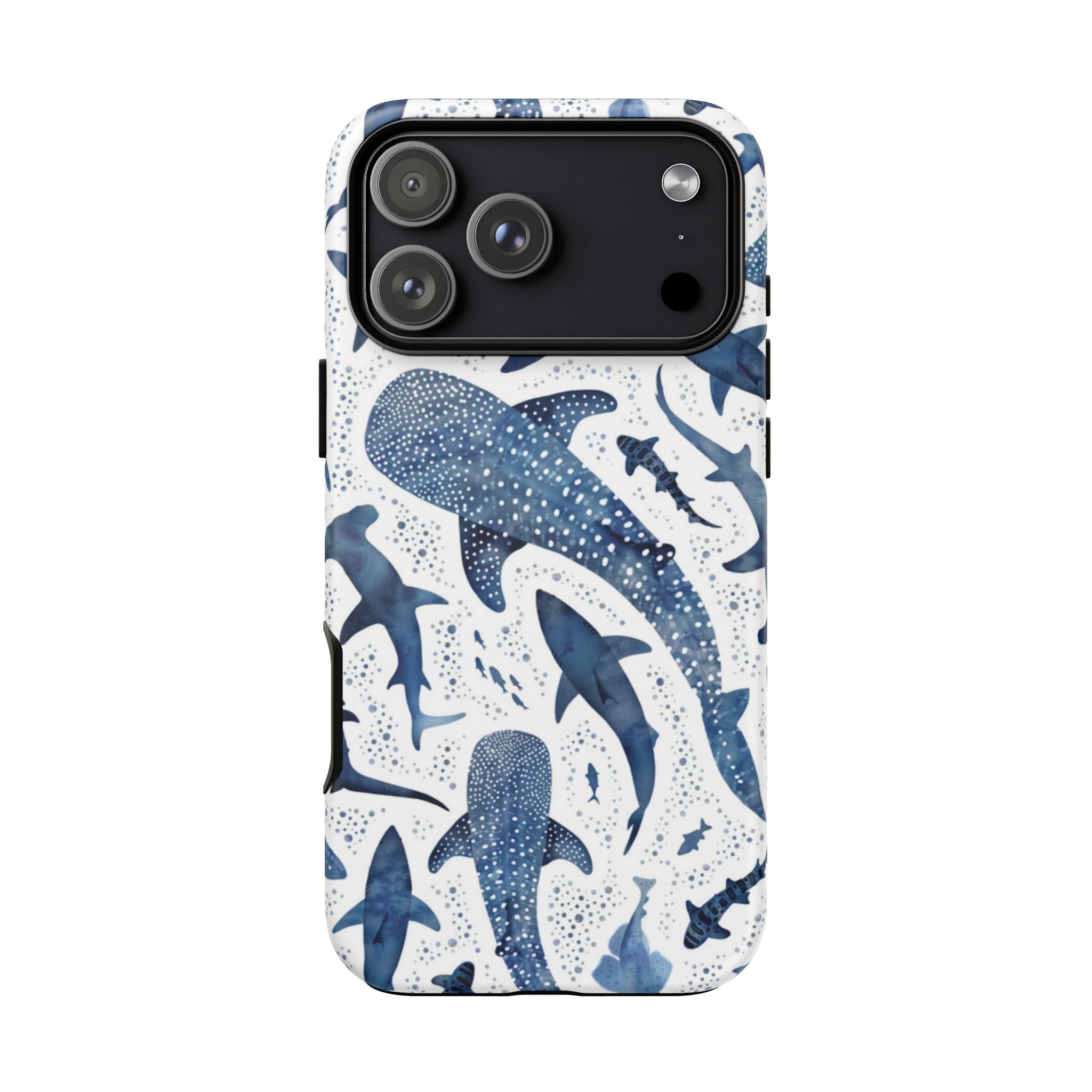 Blue Watercolour Whale Shark Tough Cases