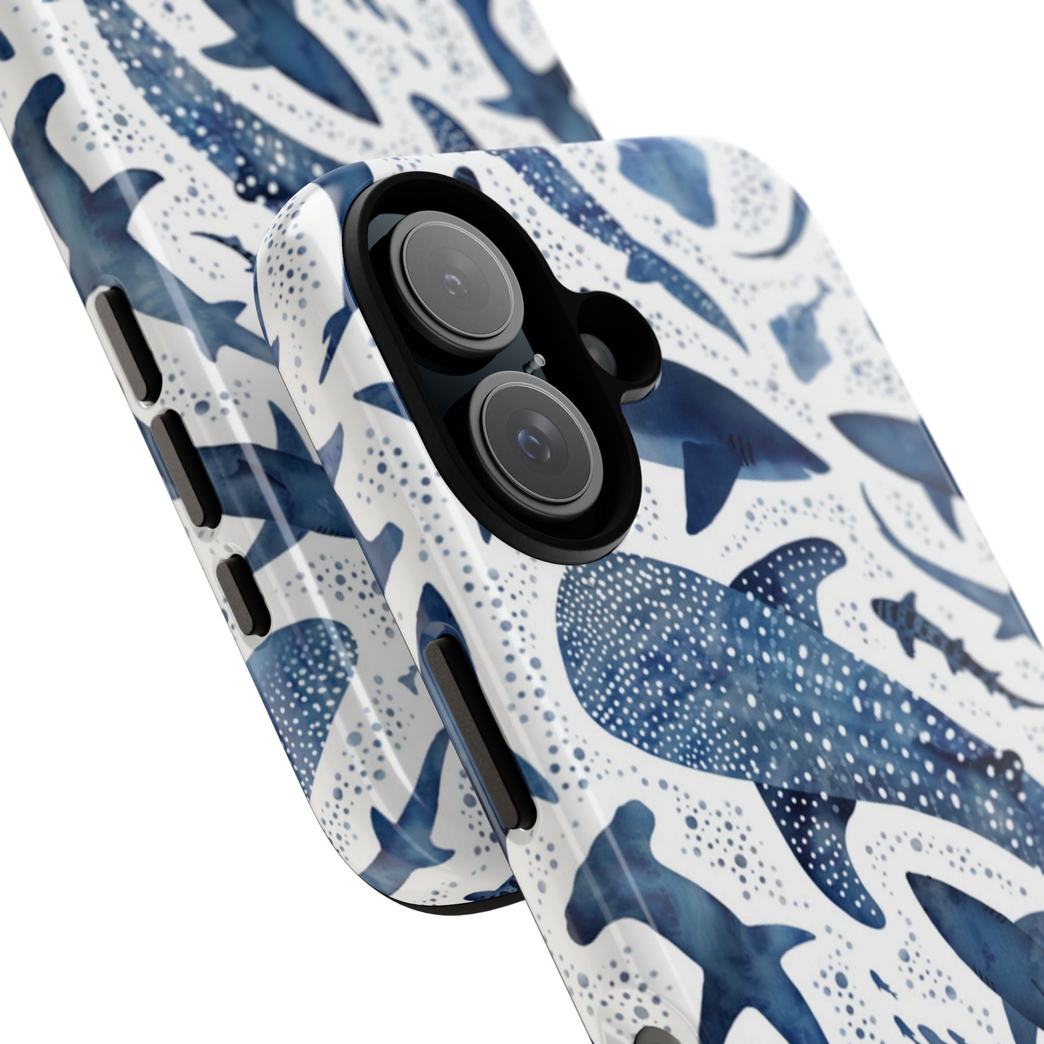 Blue Watercolour Whale Shark Tough Cases
