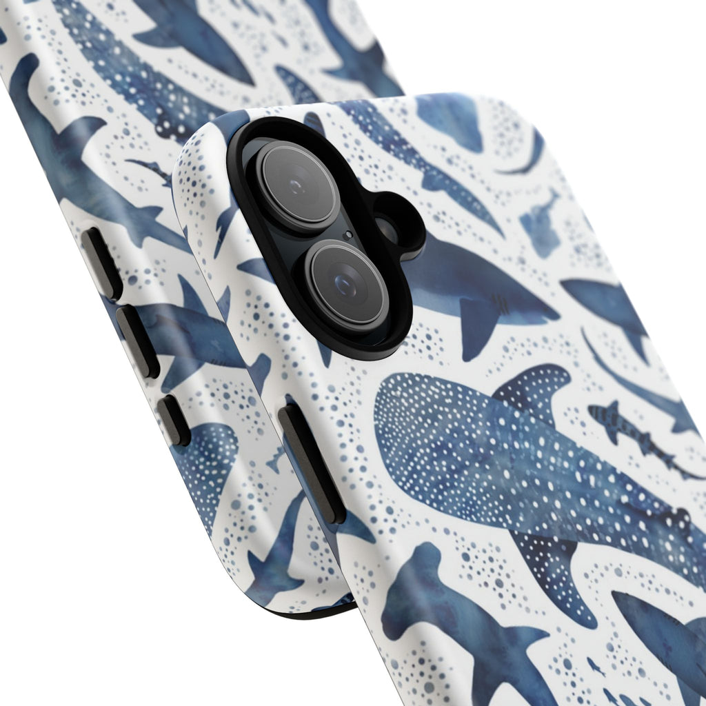 Blue Watercolour Whale Shark Tough Cases