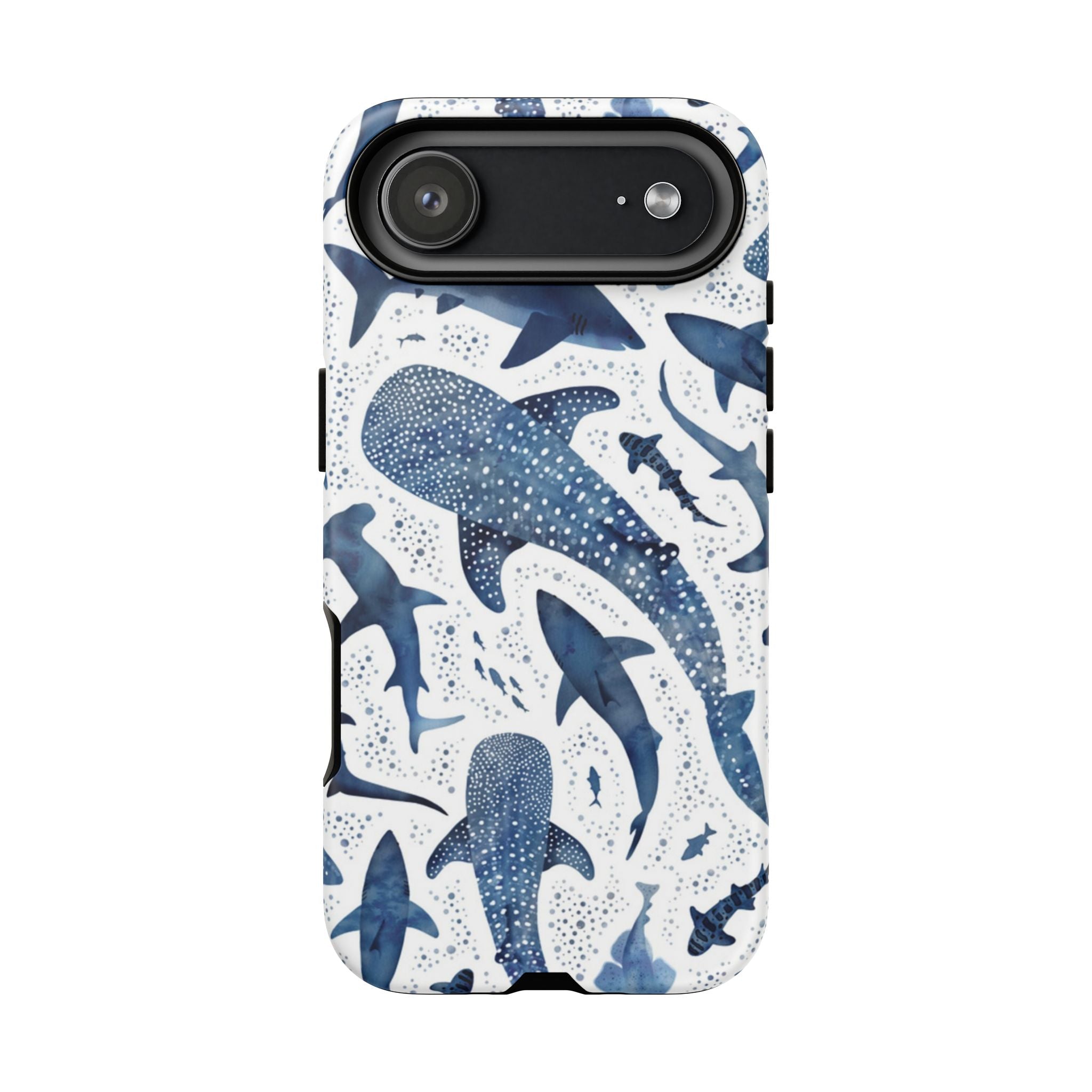 Blue Watercolour Whale Shark Tough Cases
