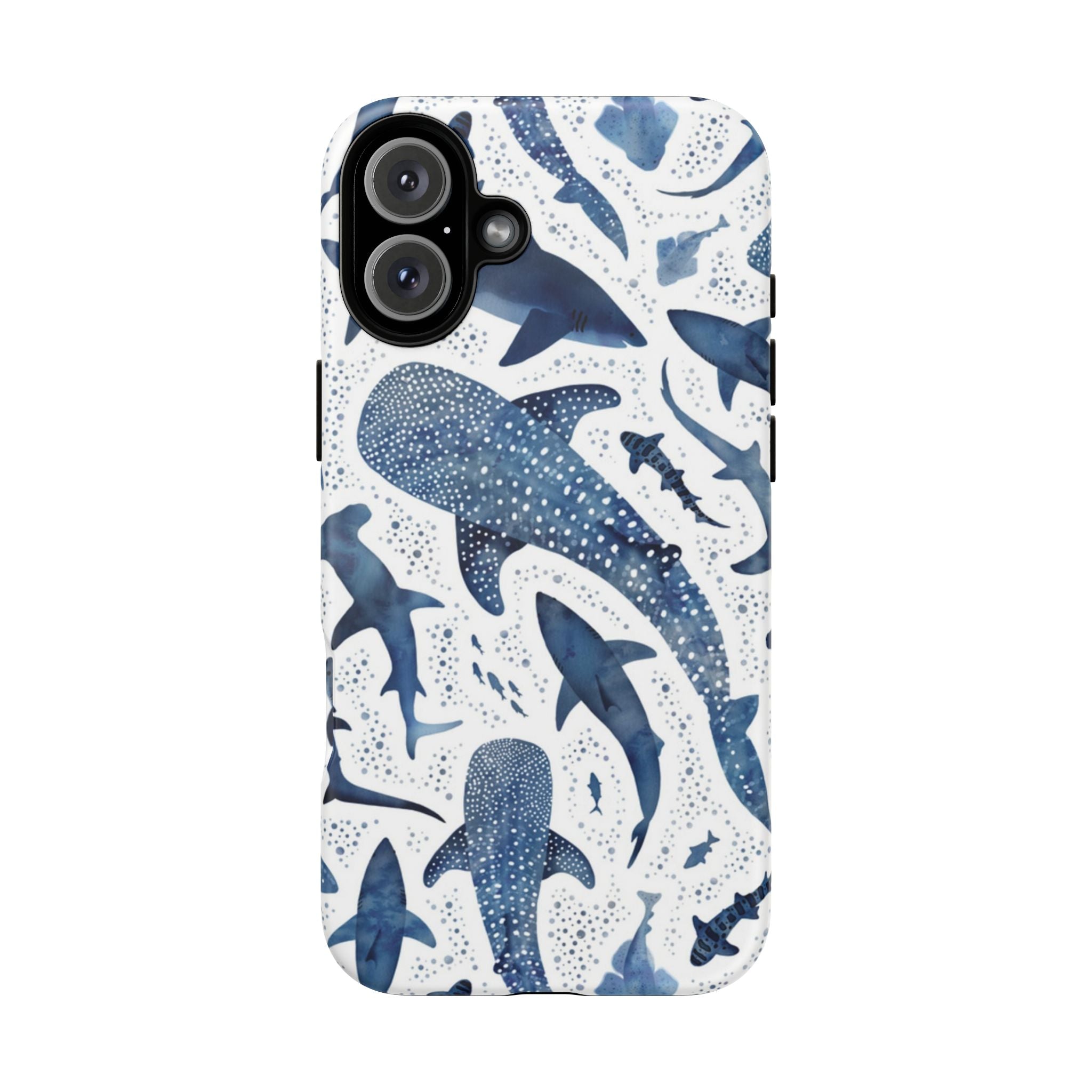 Blue Watercolour Whale Shark Tough Cases