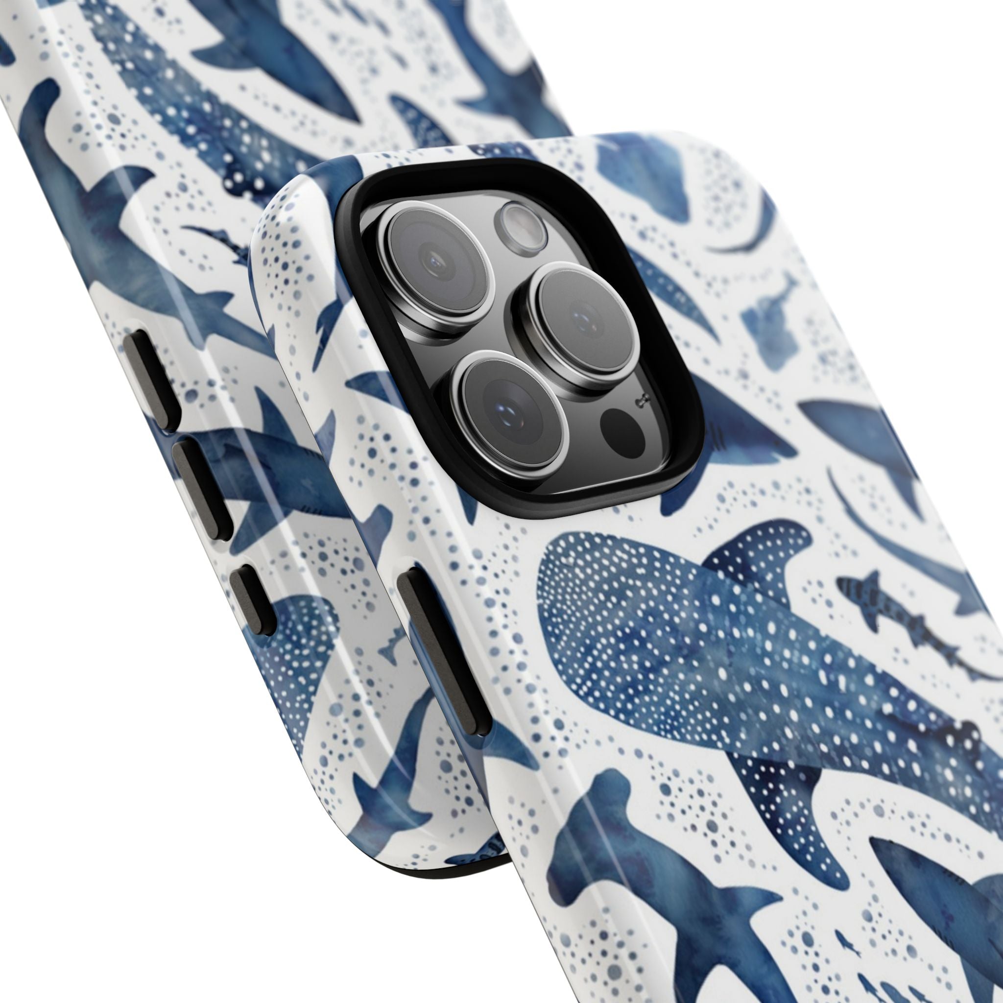 Blue Watercolour Whale Shark Tough Cases