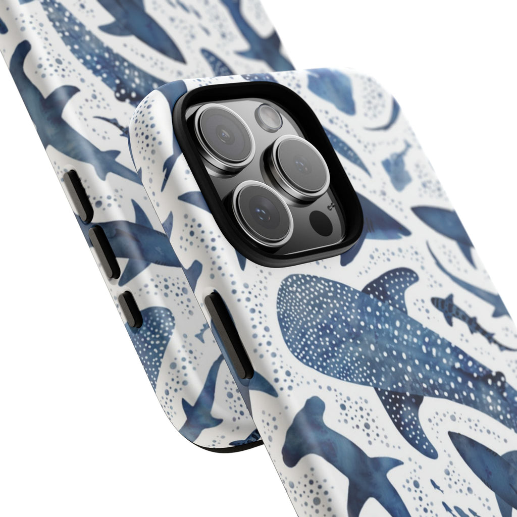 Blue Watercolour Whale Shark Tough Cases