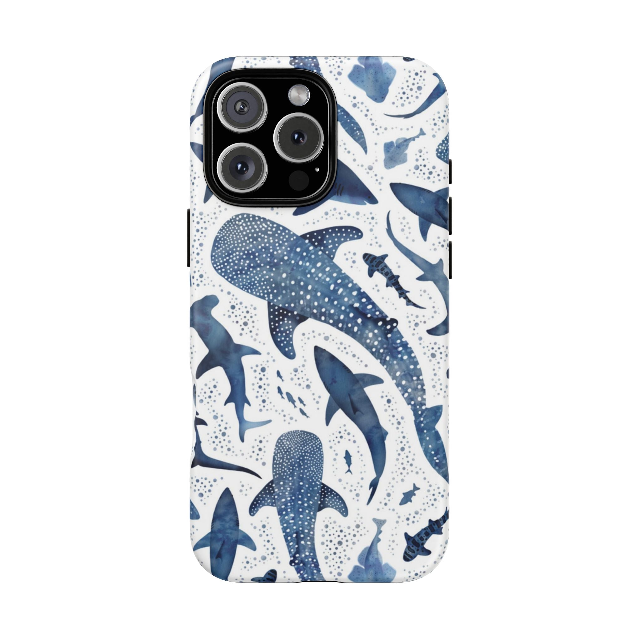 Blue Watercolour Whale Shark Tough Cases
