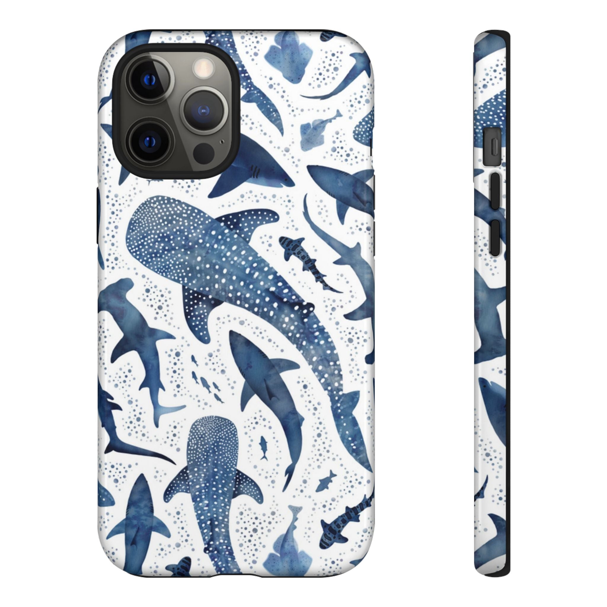 Blue Watercolour Whale Shark Tough Cases