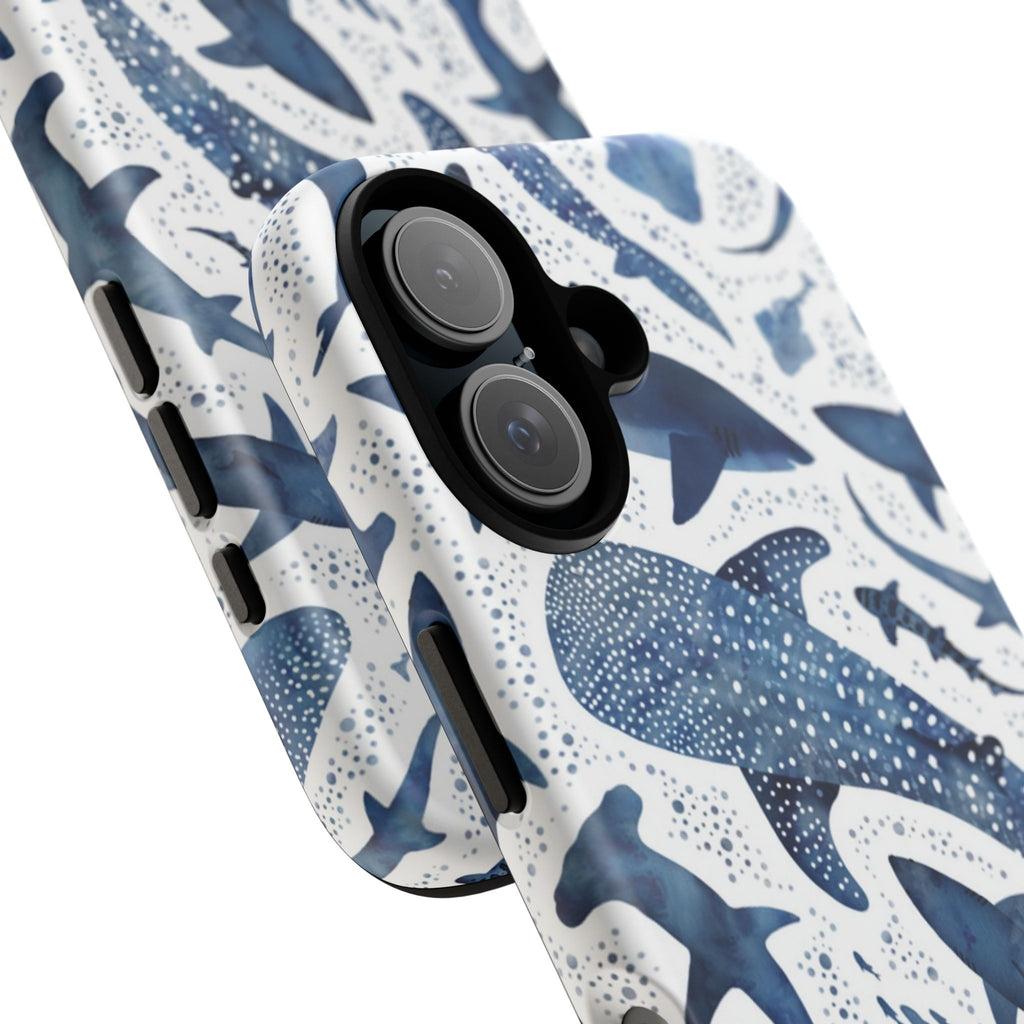 Blue Watercolour Whale Shark Tough Cases