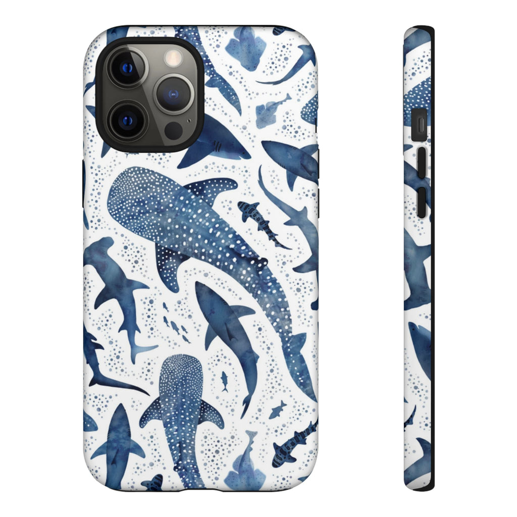 Blue Watercolour Whale Shark Tough Cases