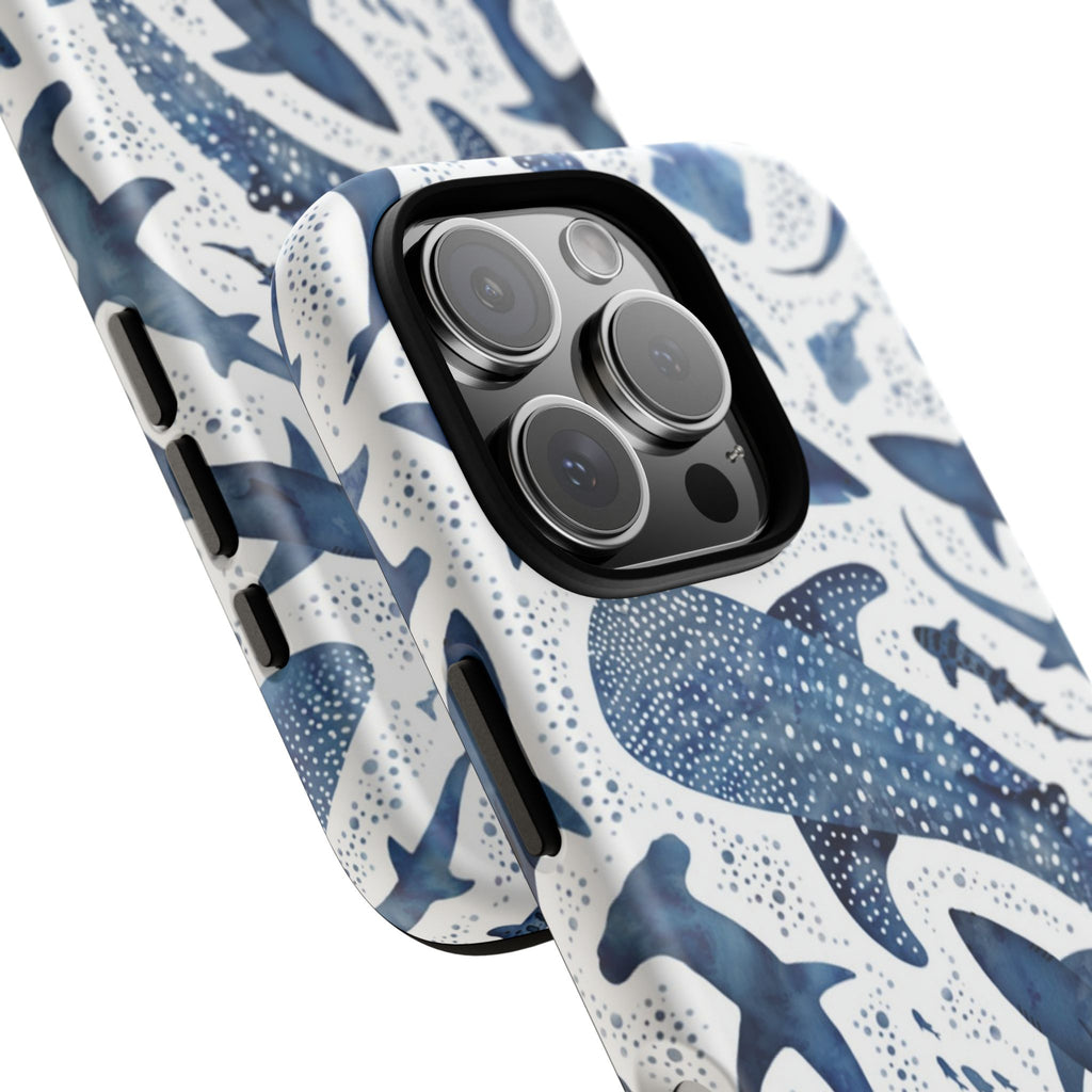 Blue Watercolour Whale Shark Tough Cases