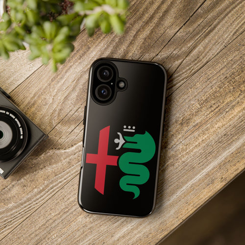 Alfa Romeo Red Green Minimalist iPhone Tough Cases