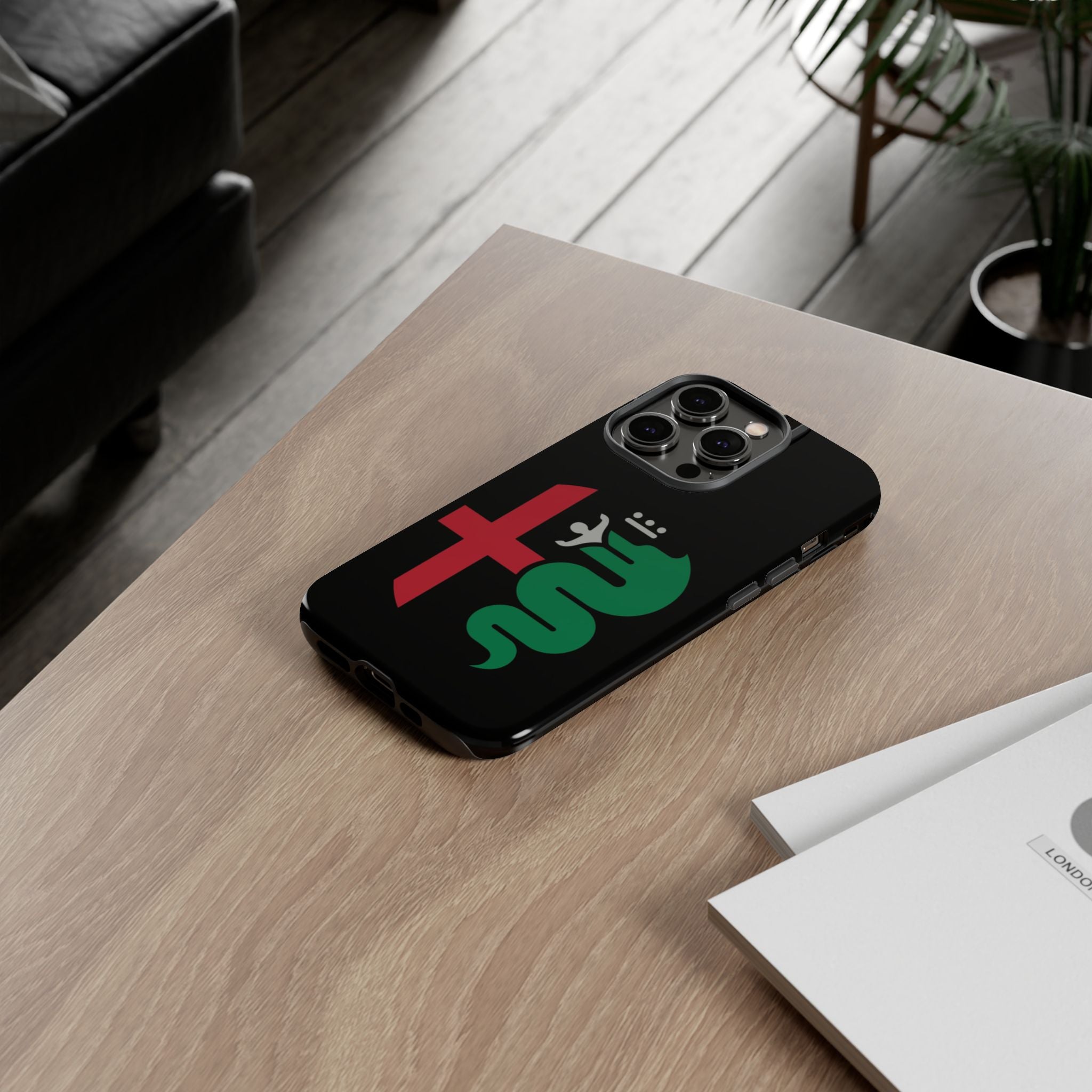 Alfa Romeo Red Green Minimalist iPhone Tough Cases