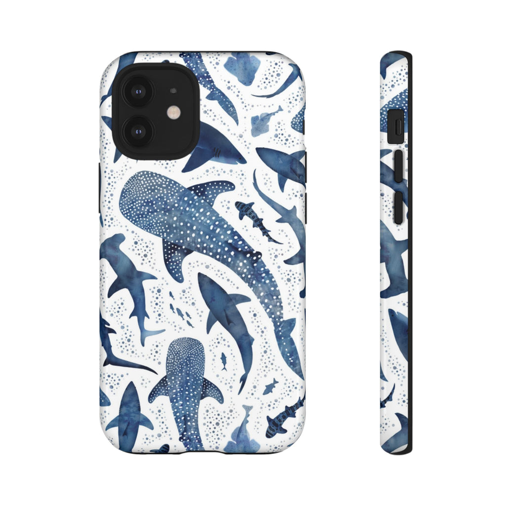 Blue Watercolour Whale Shark Tough Cases