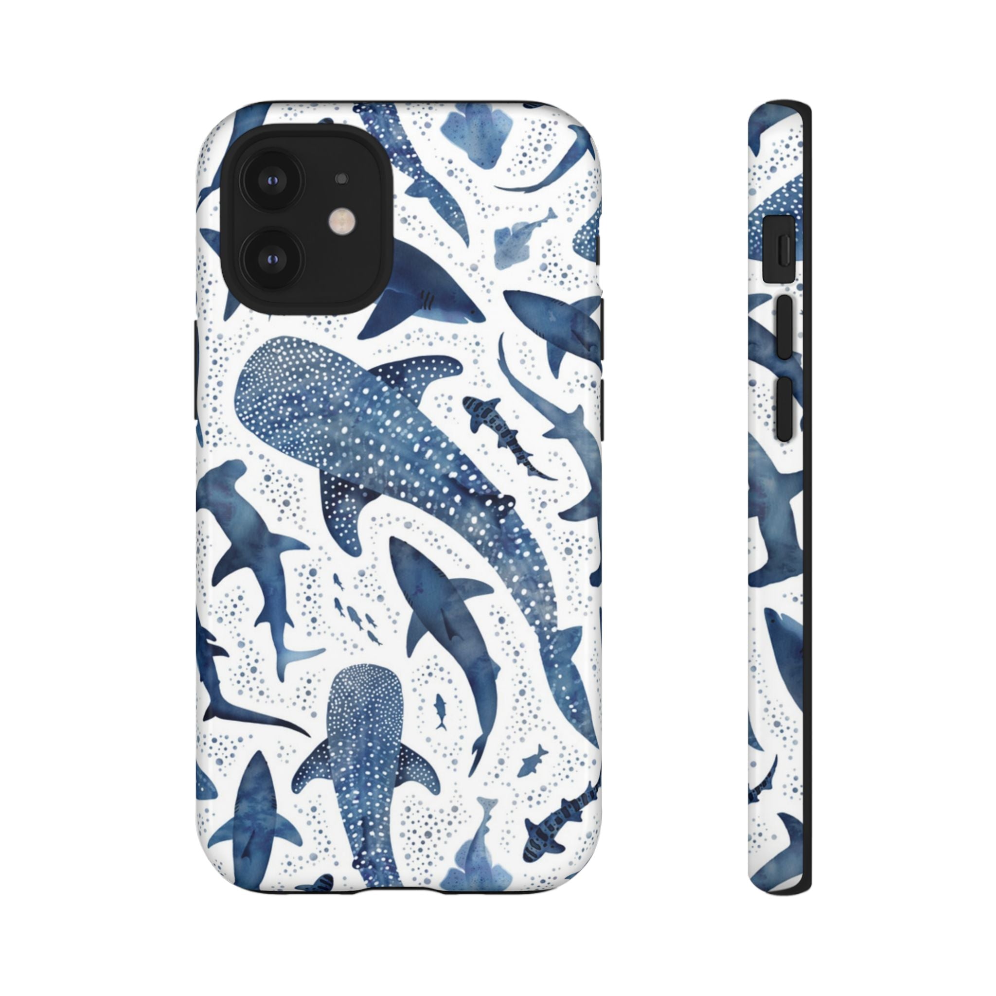 Blue Watercolour Whale Shark Tough Cases