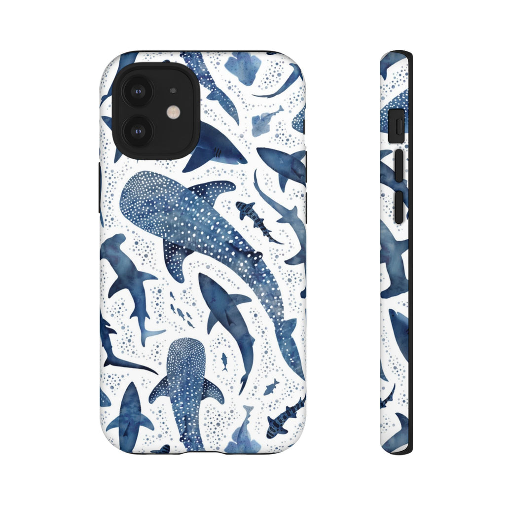 Blue Watercolour Whale Shark Tough Cases