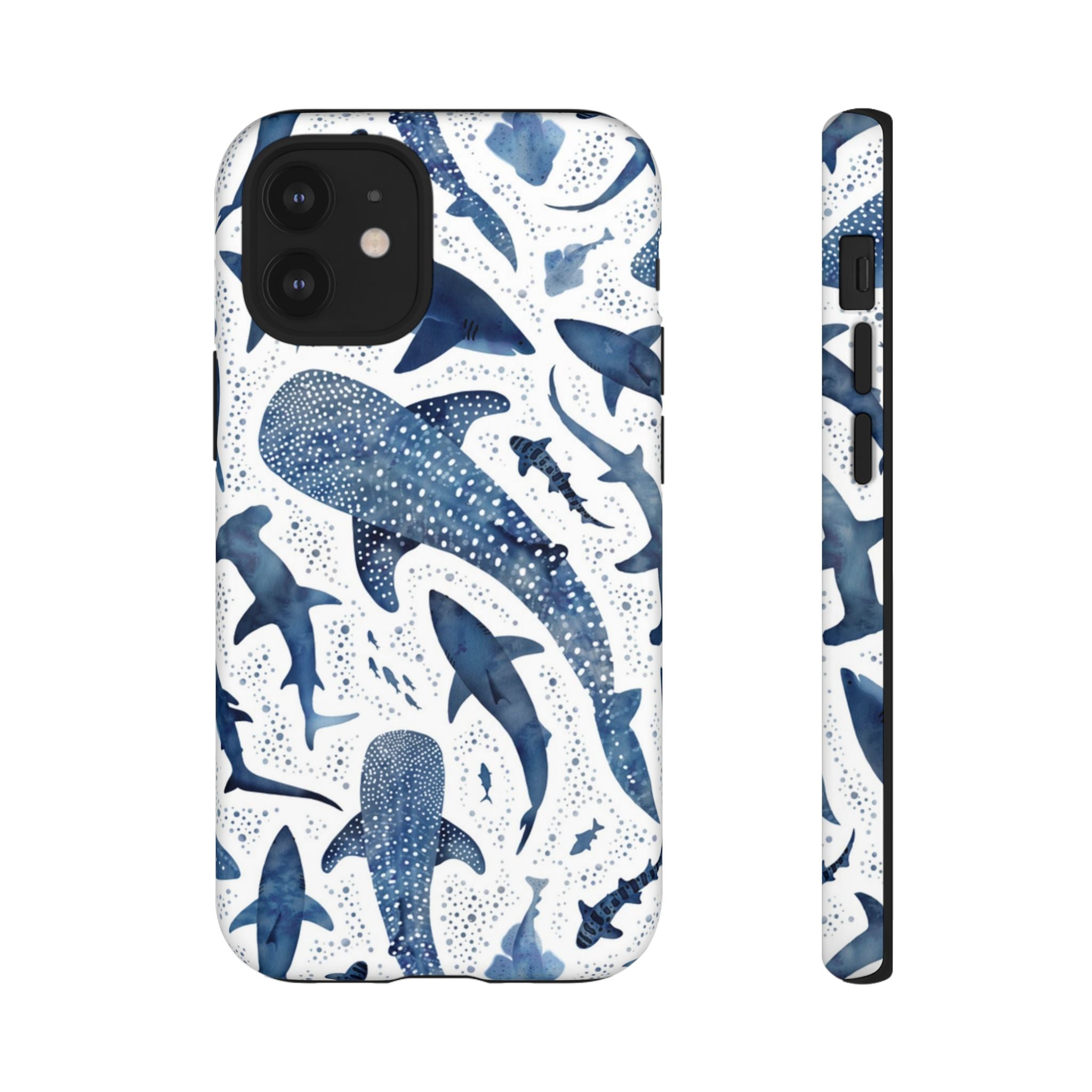 Blue Watercolour Whale Shark Tough Cases