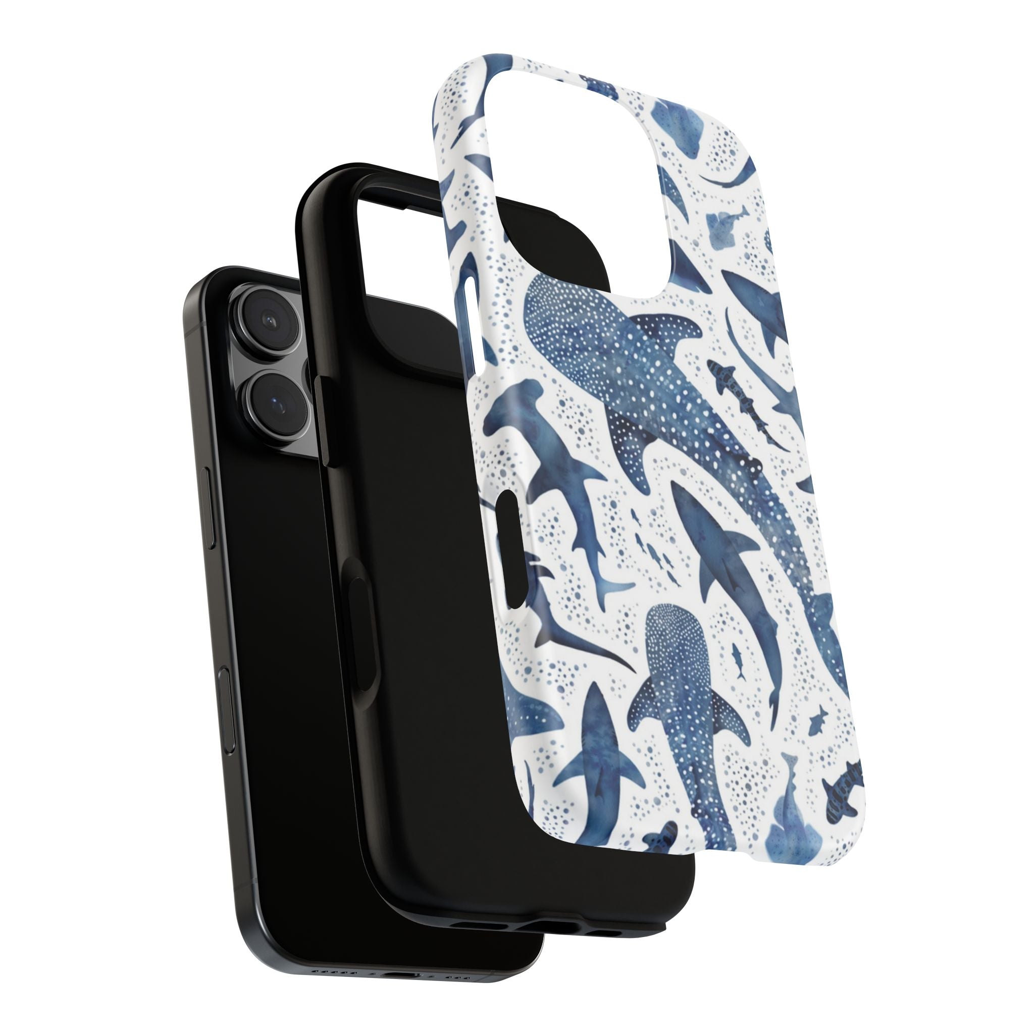 Blue Watercolour Whale Shark Tough Cases
