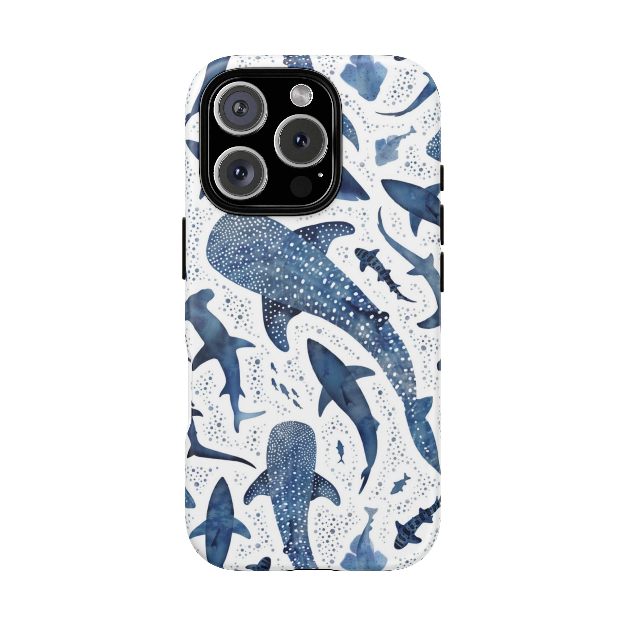 Blue Watercolour Whale Shark Tough Cases