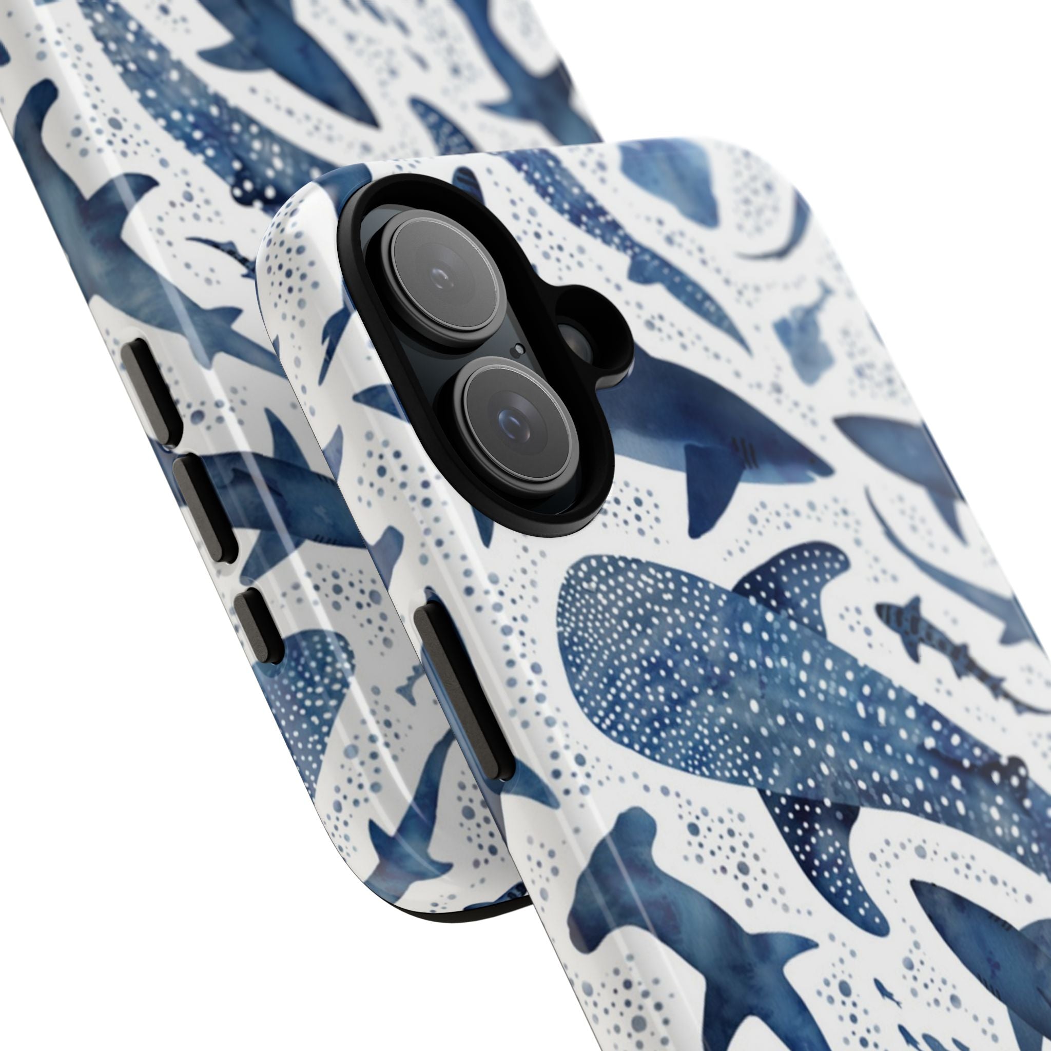 Blue Watercolour Whale Shark Tough Cases